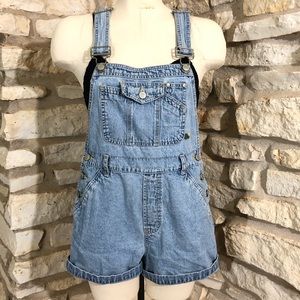 Vintage Denim Short Overalls